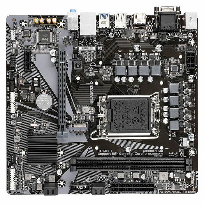 GIGABYTE H610M H, DDR5, SATA3, HDMI, USB3.2Gen1, LGA1700 mATX