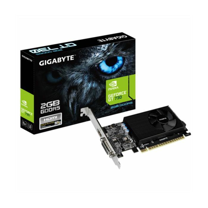 GIGABYTE GeForce 730 graphics card, 2GB GDDR5, PCI-E 2.0