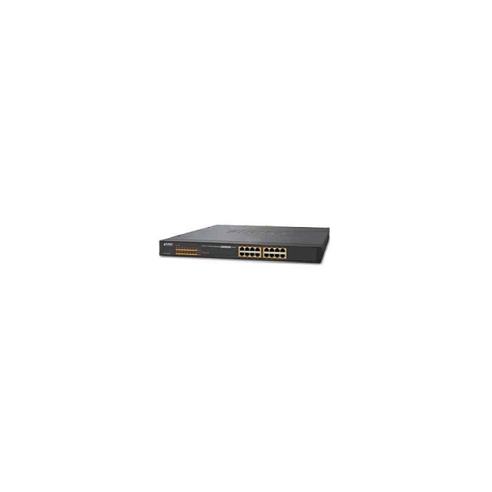 PLANET Gigabit PoE preklopnik 16-port 10/100/1000T 802.3at PoE + 2-Port 1000X SFP (240W)