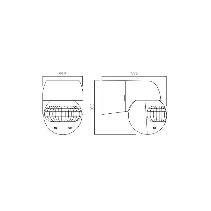 GTV IR motion sensor, 180 ° wall, white