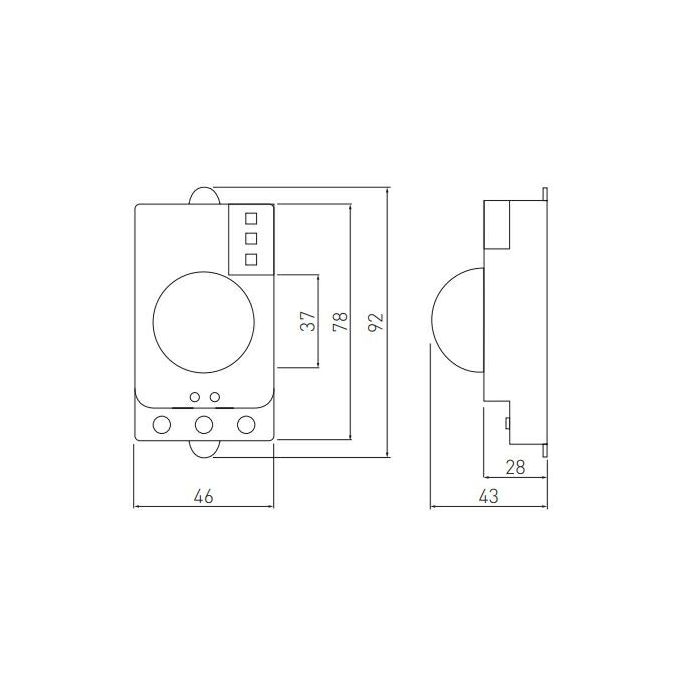 GTV microwave motion sensor 360°