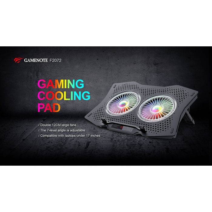 HAVIT Gamenote gaming cooling pad for laptops up to 17 "screen size, HV-F2072