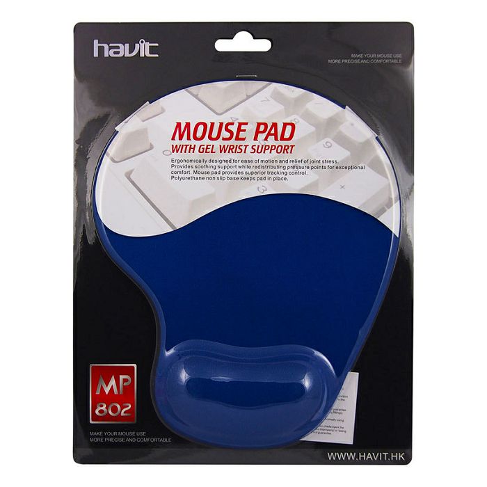 HAVIT GEL mouse pad with armrest MP802 - Blue