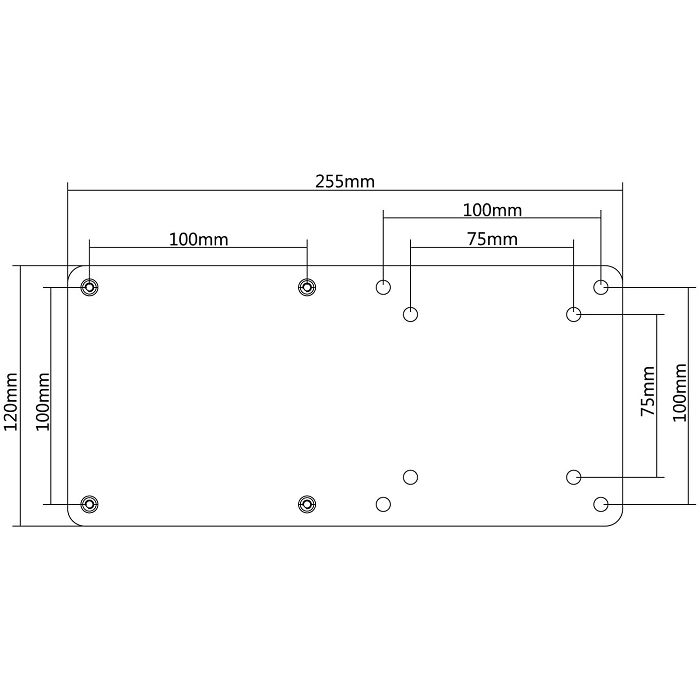 VESA bracket for Intel NUC computers 75x75 and 100x100mm