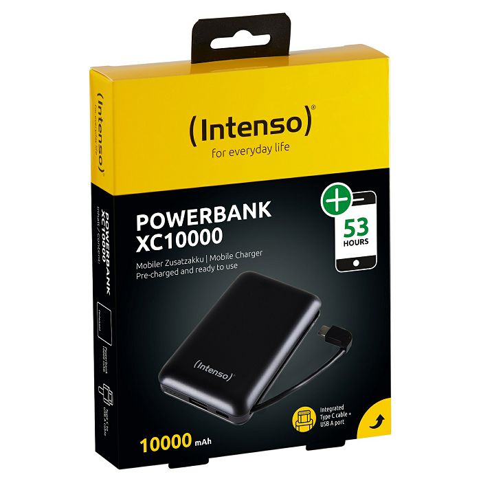 Intenso XC 10000mAh Portable Battery - Black