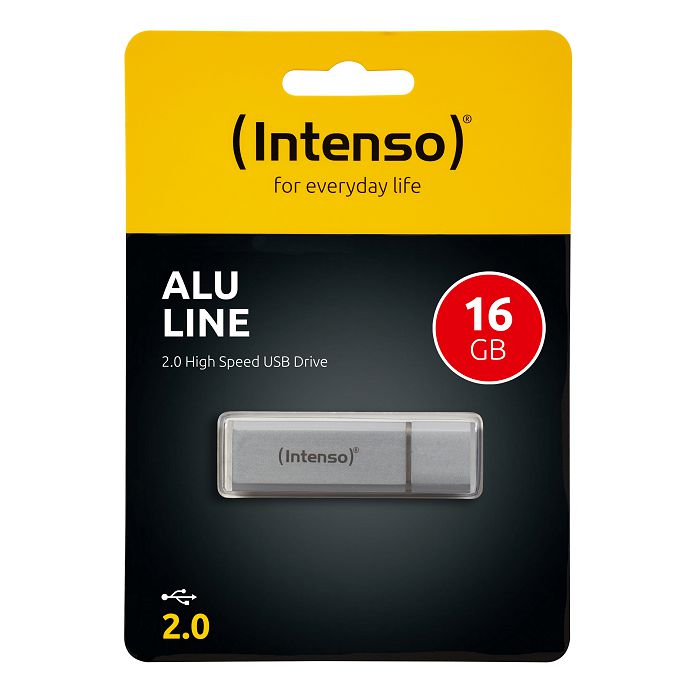 Intenso 16GB Alu Line USB 2.0 Memory Stick - Silver