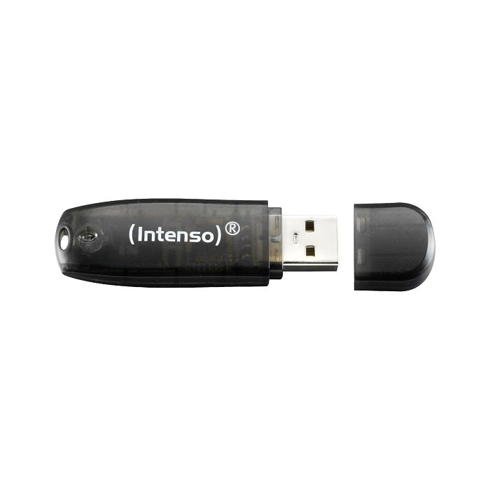 Intenso 16GB Rainbow Line USB 2.0 Memory Stick - Black