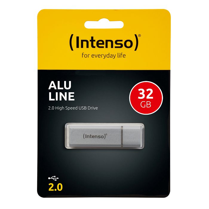 Intenso 32GB Alu Line USB 2.0 Memory Stick - Silver