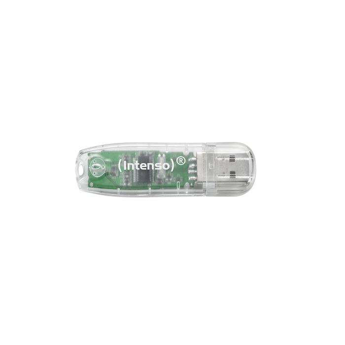 Intenso 32GB Rainbow Line USB 2.0 Memory Stick - Transparent