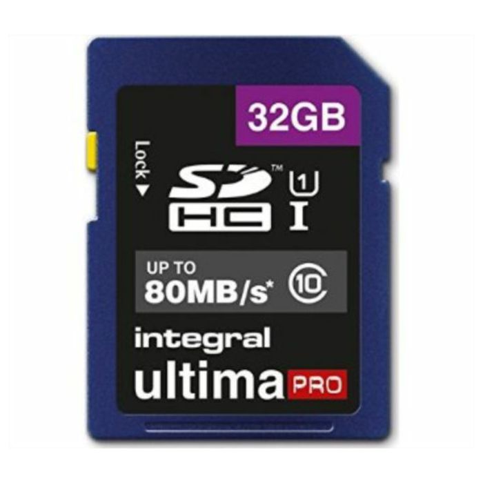 INTEGRAL 32GB SDHC UltimaPro CLASS10 80MB UHS-I U1 memory card