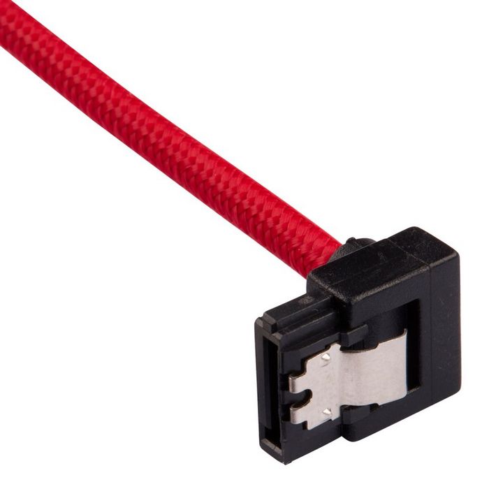 CORSAIR Premium sleeved SATA cable with 90° connector 2-pack - Red
 - CC-8900284