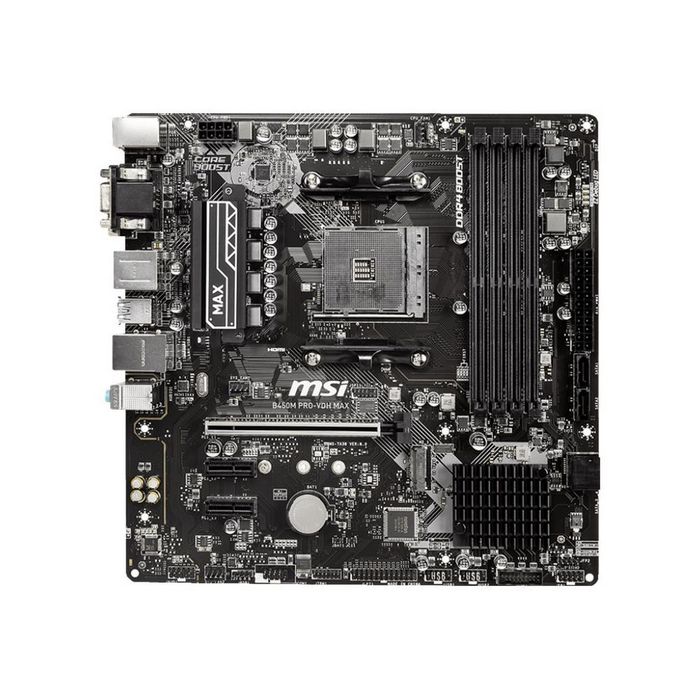 MSI B450M PRO-VDH MAX - motherboard - micro ATX - Socket AM4 - AMD B450
 - 7A38-043R