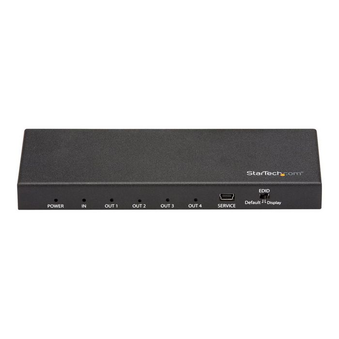 StarTech.com HDMI Splitter - 4-Port - 4K 60Hz - HDMI Splitter 1 In 4 Out - 4 Way HDMI Splitter - HDMI Port Splitter (ST124HD202) - video/audio splitter - 4 ports
 - ST124HD202