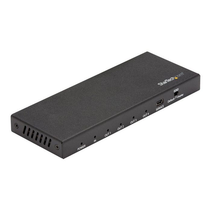 StarTech.com HDMI Splitter - 4-Port - 4K 60Hz - HDMI Splitter 1 In 4 Out - 4 Way HDMI Splitter - HDMI Port Splitter (ST124HD202) - video/audio splitter - 4 ports
 - ST124HD202