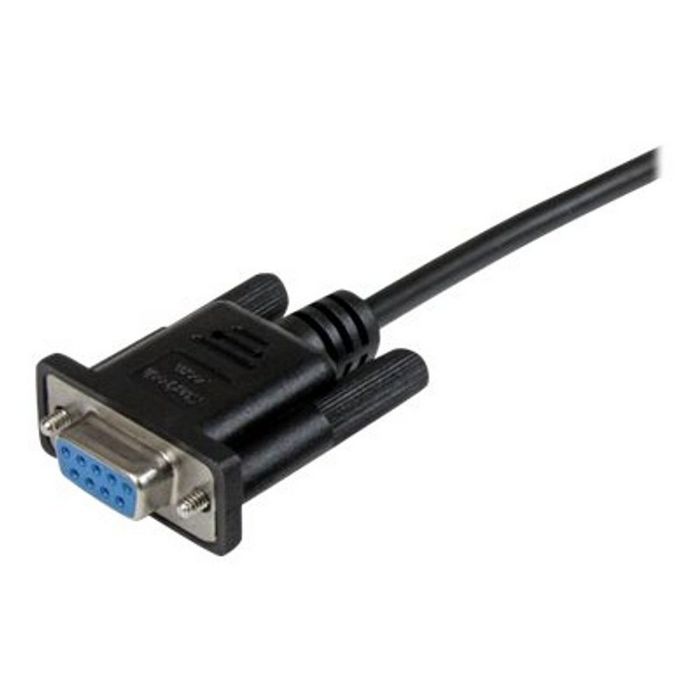 StarTech.com 1m Black DB9 RS232 Serial Null Modem Cable F/F - DB9 Female to Female - 9 pin RS232 Null Modem Cable - 1 meter, Black - null modem cable - 1 m
 - SCNM9FF1MBK