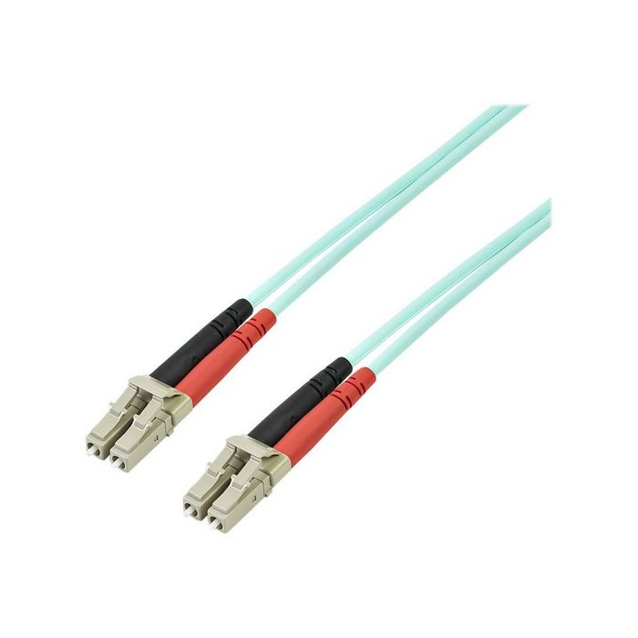 StarTech.com 3m Fiber Optic Cable - 10 Gb Aqua - Multimode Duplex 50/125 - LSZH - LC/LC - OM3 - LC to LC Fiber Patch Cable - patch cable - 3 m - aqua
 - A50FBLCLC3