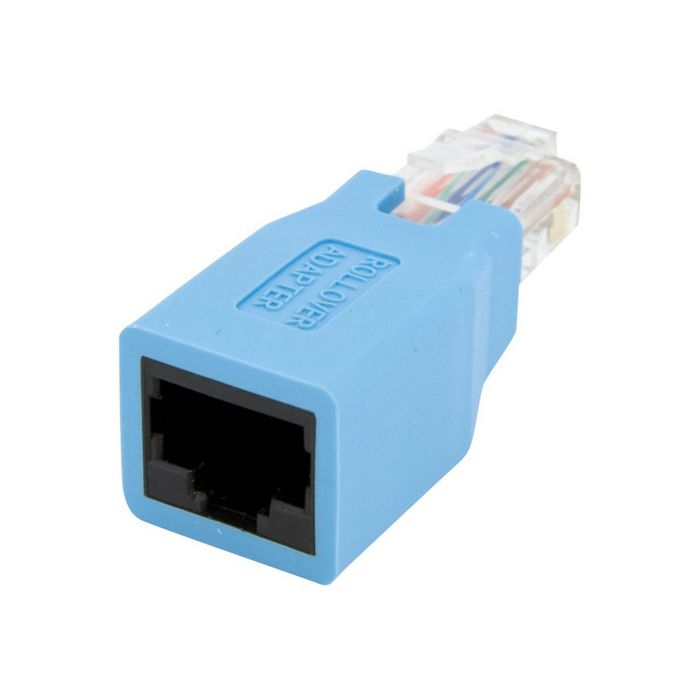 StarTech.com Cisco Console Rollover Adapter for RJ45 Ethernet Cable - Network adapter cable - RJ-45 (M) to RJ-45 (F) - blue - ROLLOVER - network adapter cable - blue
 - ROLLOVER