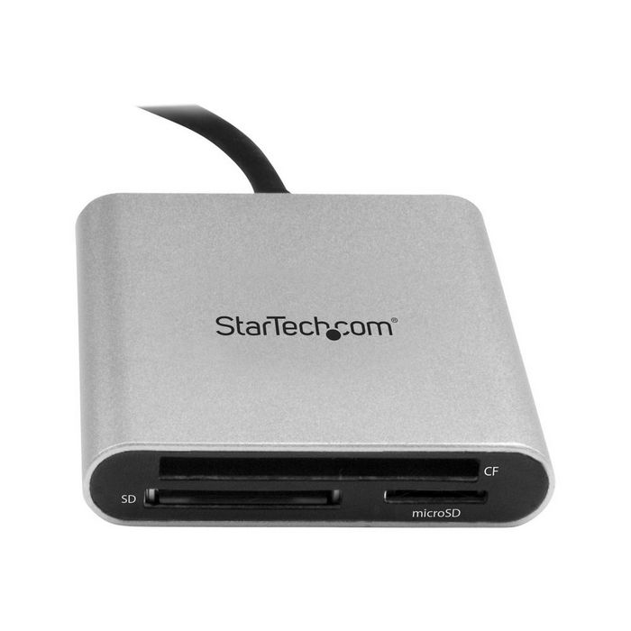 StarTech.com USB 3.0 Flash Memory Multi-Card Reader/Writer with USB-C - SD microSD and CompactFlash Card Reader w/ Integrated USB-C Cable (FCREADU3C) - card reader - USB 3.0
 - FCREADU3C