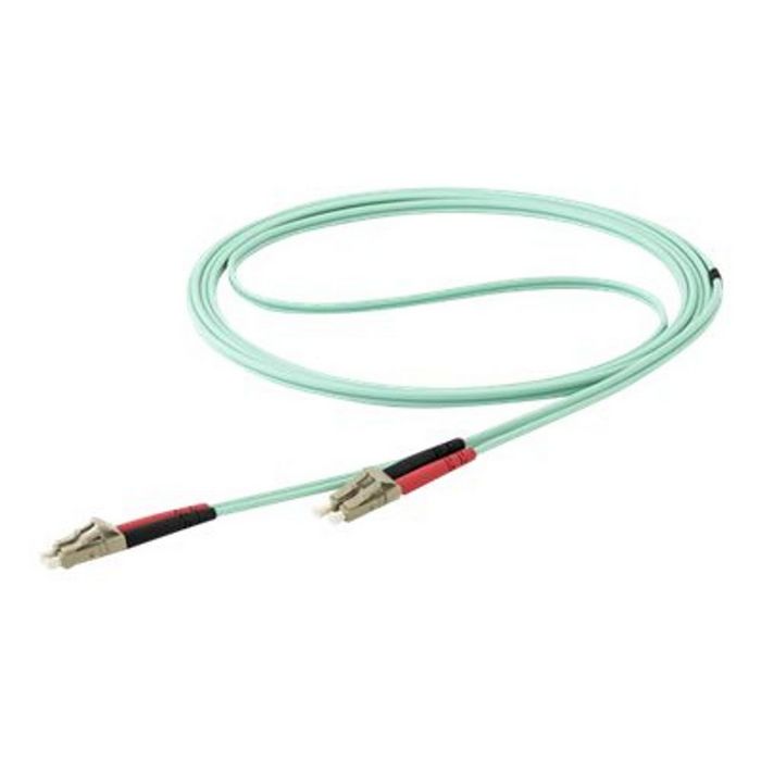 StarTech.com 10 m OM4 LC to LC Multimode Duplex Fiber Optic Patch Cable- Aqua - 50/125 - Fiber Optic Cable - 40/100Gb - LSZH (450FBLCLC10) - patch cable - 10 m - aqua
 - 450FBLCLC10