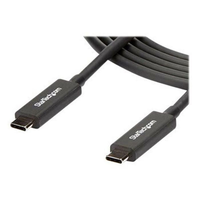 StarTech.com Active 40Gbps Thunderbolt 3 Cable - 3.3ft/1m - Black - 5k 60Hz/4k 60Hz - Certified TB3 Charger Cord w/ 100W Power Delivery (TBLT3MM1MA) - Thunderbolt cable - 1 m
 - TBLT3MM1MA