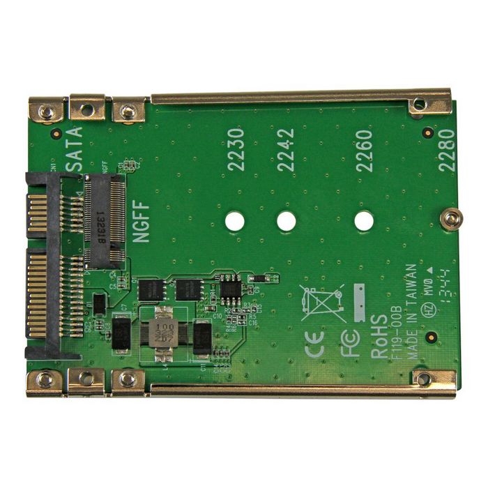StarTech.com M.2 SSD to 2.5in SATA Adapter - M.2 NGFF to SATA Converter - 7mm - Open-Frame Bracket - M2 Hard Drive Adapter (SAT32M225) - storage controller - SATA 6Gb/s - SATA 6Gb/ - SAT32M225