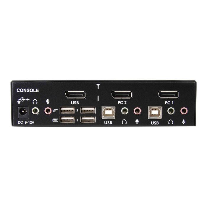 StarTech.com 2 Port DisplayPort KVM Switch - 2560x1600 @60Hz - Dual Port DP USB, Keyboard, Video, Mouse Switch Box w/ Audio for Computers and Monitors (SV231DPUA) - KVM / audio swi - SV231DPUA