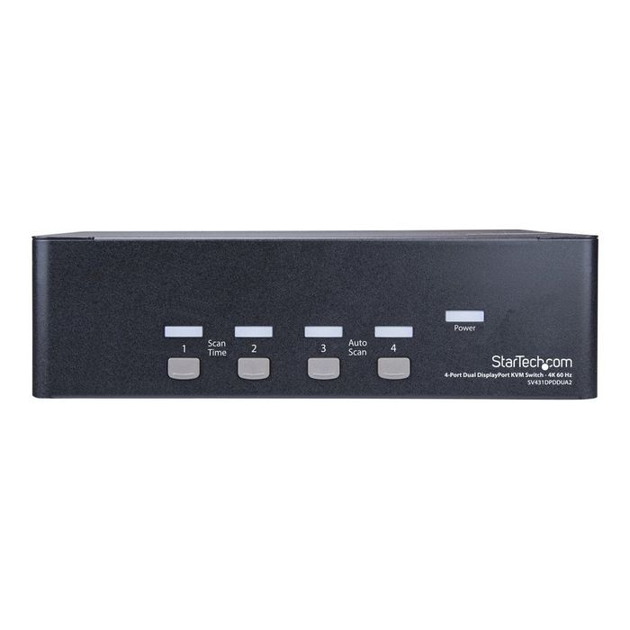 StarTech.com DisplayPort KVM - 4 port - 4K 60Hz - Dual Monitor KVM - DisplayPort Switch - KVM DisplayPort - Desktop KVM Switch (SV431DPDDUA2) - KVM / audio / USB switch - 4 ports - - SV431DPDDUA2