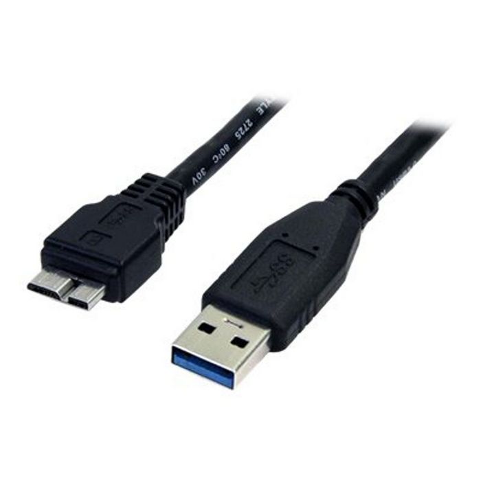 StarTech 0.5m 1.5ft Black SuperSpeed USB 3.0 Cable A to