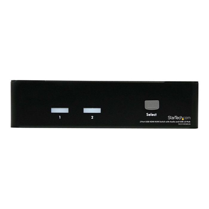 StarTech.com 2 Port USB HDMI KVM Switch with Audio and USB 2.0 Hub - 1080p (1920 x 1200), Hotkey Support - Dual Port Keyboard Video Monitor Switch (SV231HDMIUA) - KVM / audio / USB - SV231HDMIUA