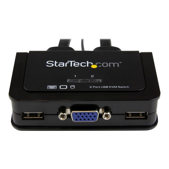 StarTech.com 2 Port USB VGA Cable KVM Switch - USB Powered with Remote Switch - KVM with VGA - Dual Port VGA KVM Switch (SV211USB) - KVM switch - 2 ports
 - SV211USB