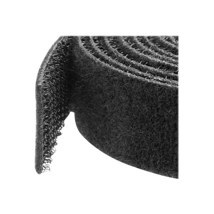 StarTech.com 100ft. Hook and Loop Roll - Cut-to-Size Reusable Cable Ties - Bulk Industrial Wire Fastener Tape - Adjustable Fabric Wraps - Black (HKLP100) - cable tie roll
 - HKLP100
