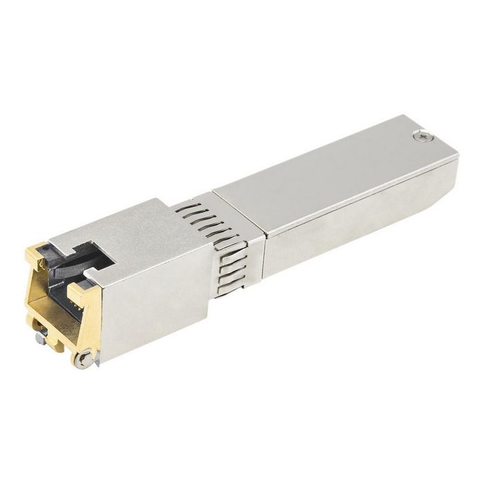 StarTech.com MSA Uncoded SFP+ Module - 10GBASE-T - 10GE Gigabit Ethernet SFP+ SFP to RJ45 Cat6/Cat5e Transceiver Module - 30m - SFP+ transceiver module - 10 GigE - TAA Compliant
 - SFP10GBTST