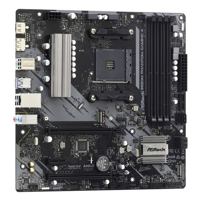 ASRock B550M Phantom Gaming 4 - motherboard - micro ATX - Socket AM4 - AMD B550
 - 90-MXBE90-A0UAYZ