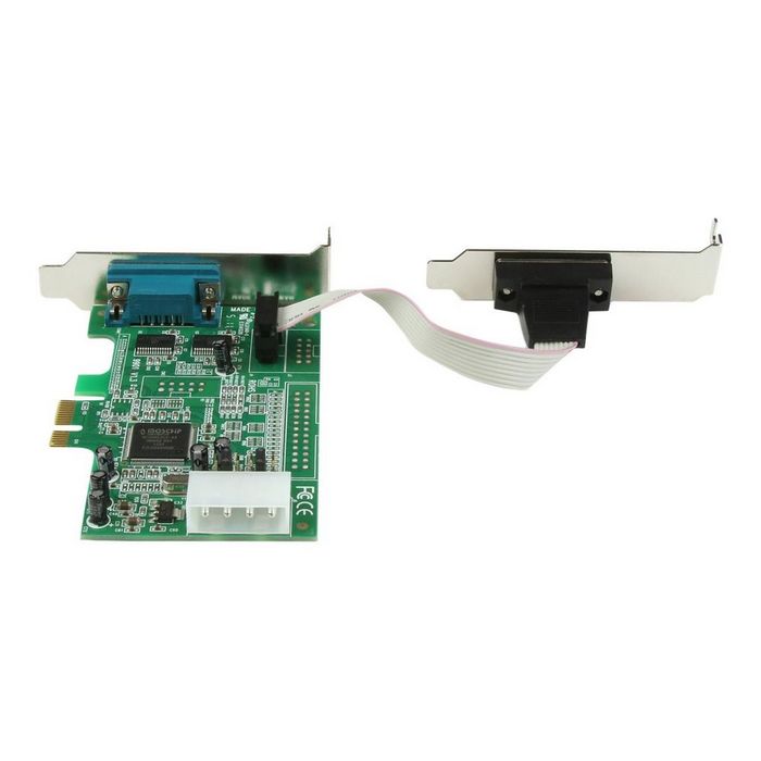 2 Port Low Profile Native RS232 PCI Express Serial Card with 16550 UART PCIe