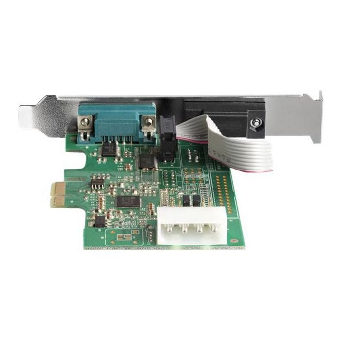 StarTech.com 2-port PCI Express RS232 Serial Adapter Card - PCIe Serial DB9 Controller Card 16950 UART - Low Profile - Windows macOS Linux (PEX2S953LP) - serial adapter - PCIe - RS - PEX2S953LP