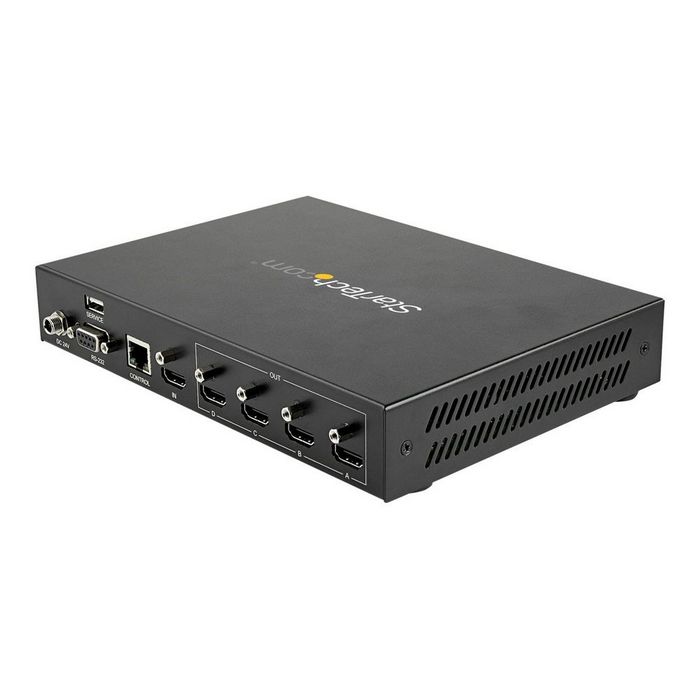 StarTech.com 2x2 HDMI Video Wall Controller, 4K 60Hz Input to 4x 1080p Output, 1 to 4 Port Multi-Screen Processor, RS-232/Ethernet Control - video/audio splitter - 4 ports
 - ST124HDVW