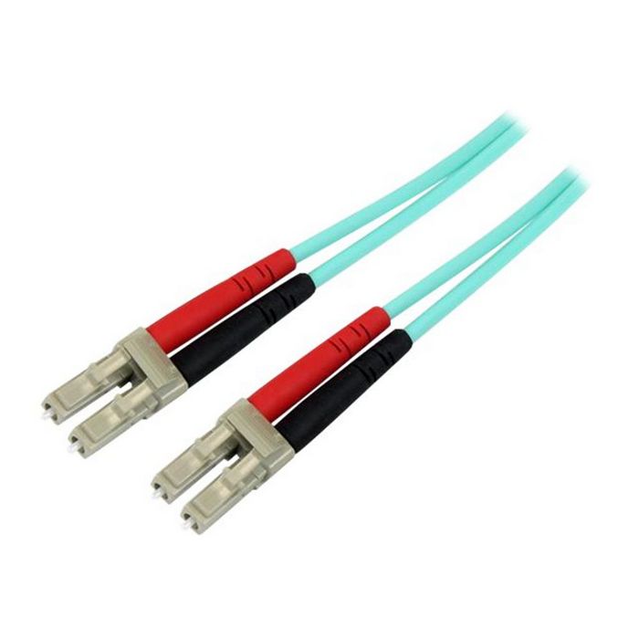 StarTech.com Aqua OM4 Duplex Multimode Fiber - 16 ft / 5m - 100 Gb - 50/125 - OM4 Fiber - LC to LC Fiber Patch Cable (450FBLCLC5) - network cable - 5 m - aqua
 - 450FBLCLC5