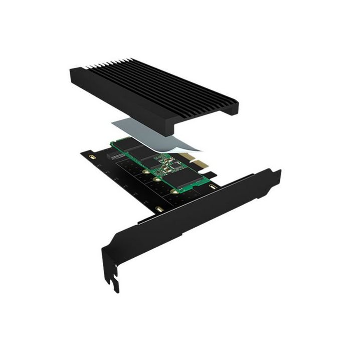 RaidSonic ICY BOX IB-PCI208-HS - interface adapter - NVMe PCIe - PCIe 4.0 x4
 - IB-PCI208-HS