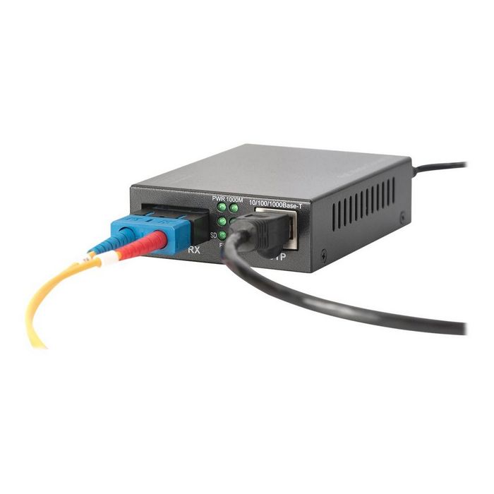 DIGITUS Professional DN-82160 - fiber media converter - 10Mb LAN, 100Mb LAN, 1GbE
 - DN-82160