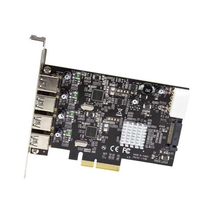 StarTech.com 4-Port USB PCIe Card - 10Gbps USB 3.1/3.2 Gen 2 Type-A PCI Express Expansion Card - 2 Controllers - 4xUSB - Windows/Mac/Linux - USB adapter - PCIe 3.0 x4 - USB 3.1 Gen - PEXUSB314A2V2