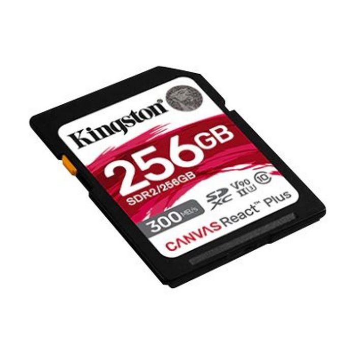 Kingston Canvas React Plus - flash memory card - 256 GB - SDXC UHS-II
 - SDR2/256GB
