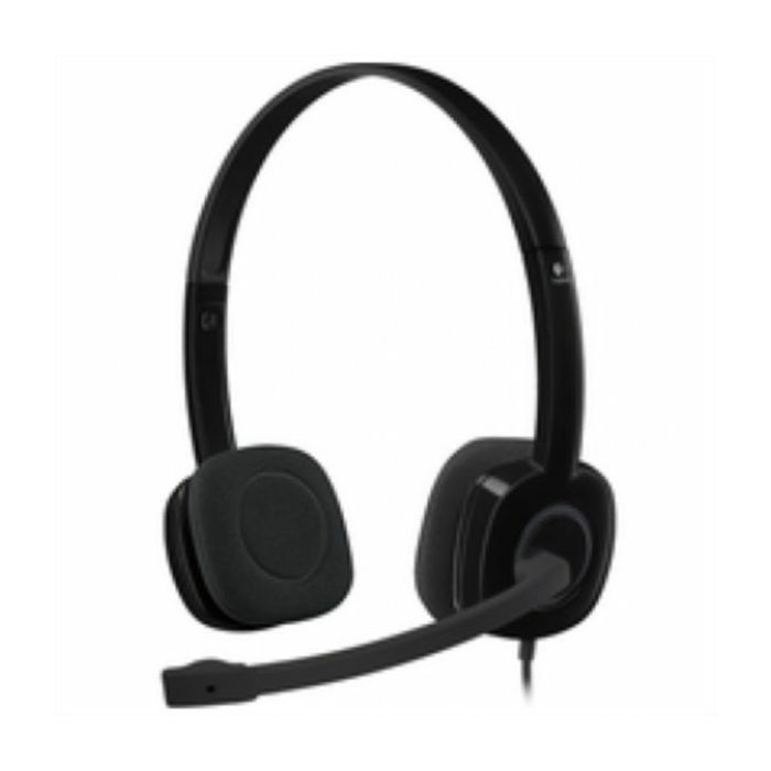 Logitech H151 stereo headset with microphone - black