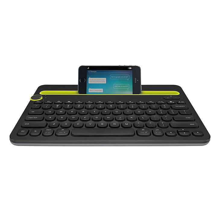 Keyboard Logitech Cordless K480 Wireless Bluetooth SLO engraving BLACK (smartphone, tablet)