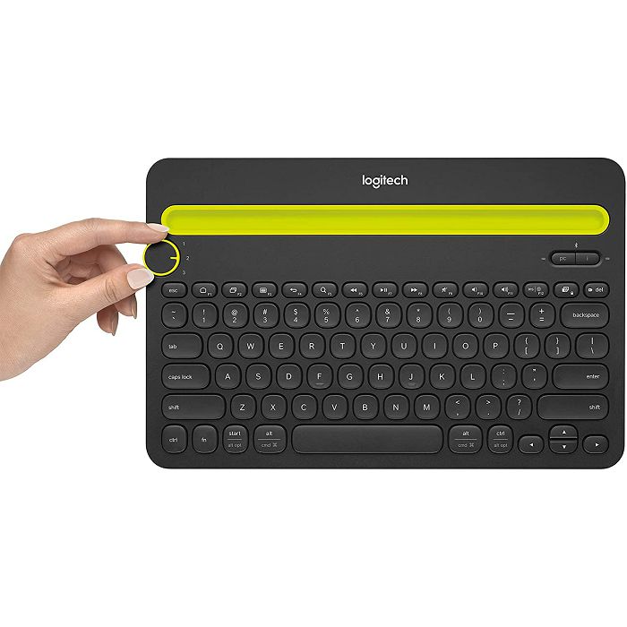 Keyboard Logitech Cordless K480 Wireless Bluetooth SLO engraving BLACK (smartphone, tablet)