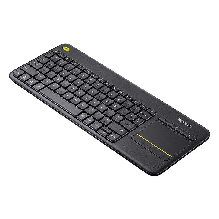 Logitech K400 Plus Wireless Touch Wireless Keyboard Black (Unifying, SLO Engraving)