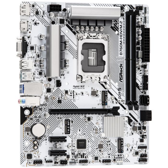 ASRock B760M-HDV/M.2, Intel B760 Mainboard - Sockel 1700, DDR5-90-MXBMJ0-A0UAYZ