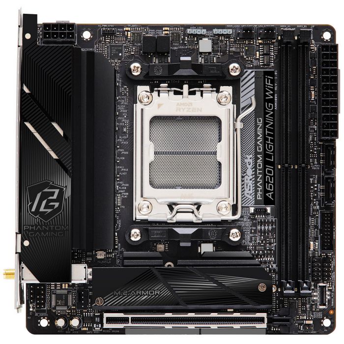 ASRock A620I Lightning WiFi Mainboard - A620-Chipsatz, Sockel AM5, DDR5-90-MXBMN0-A0UAYZ