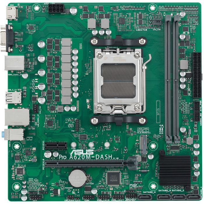 ASUS Pro A620M-DASH-CSM, AMD A620 Mainboard, Socket AM5, DDR5 90MB1GD0-M0EAYC