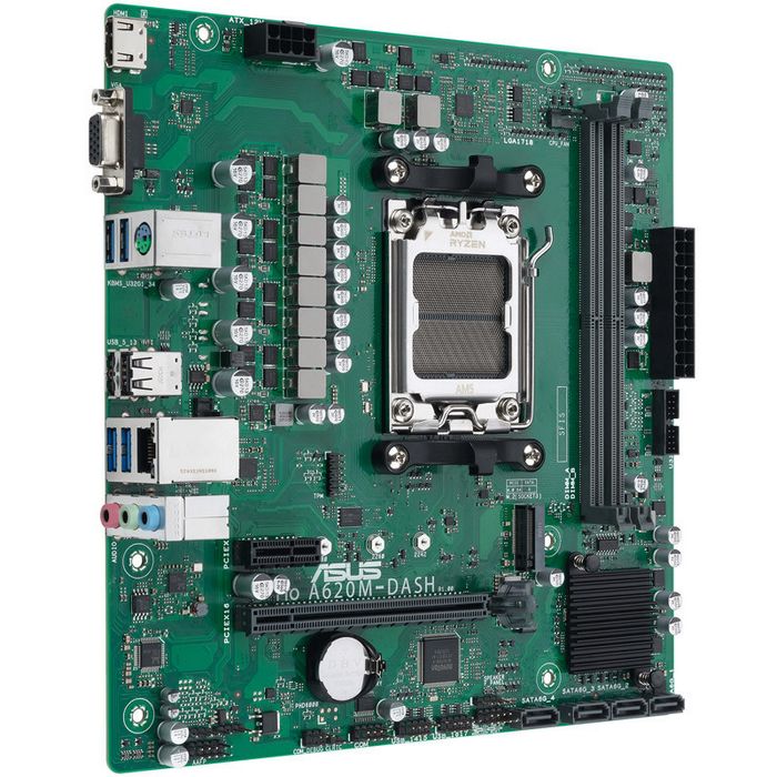 ASUS Pro A620M-DASH-CSM, AMD A620 Mainboard, Socket AM5, DDR5 90MB1GD0-M0EAYC