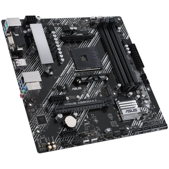 ASUS Prime A520M-A II/CSM, AMD A520 Mainboard, Socket AM4, DDR4 90MB17H0-M0EAYC